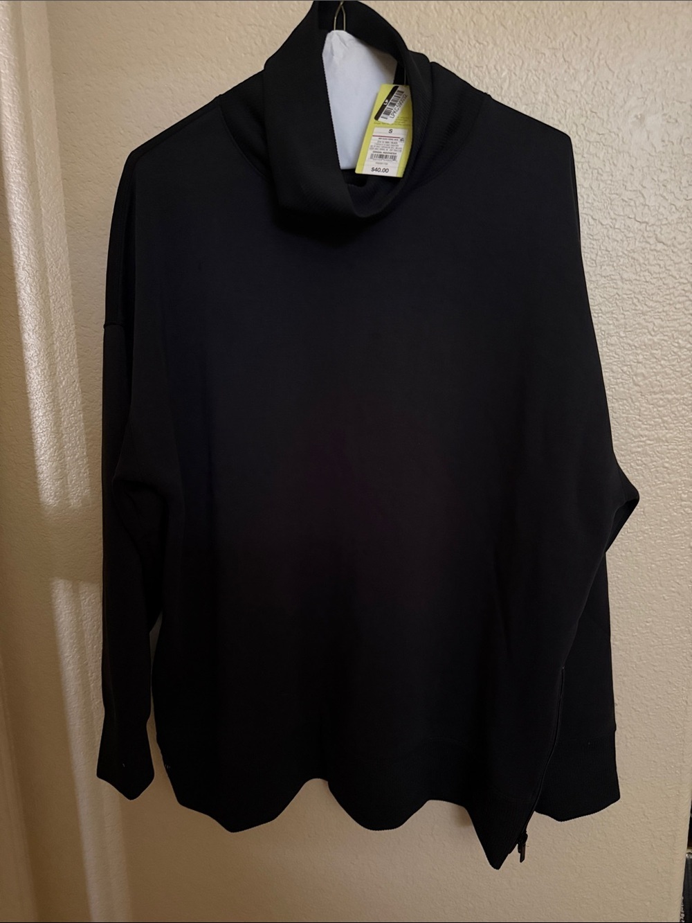 all in motion Women's Black Cowl Neck Sweater